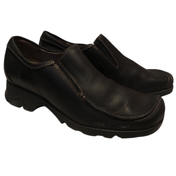 TIMBERLAND - Women’s Black Leather Smart Comfort System Slip On Shoes - Size‎ 7 - Picture 1 of 11